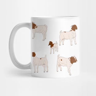 Boer Goats Pattern Transparent Mug